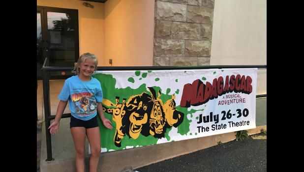 Contributed photo Olivia Snyder of Mondovi will appear in the upcoming ECCT production of Madagascar, set for July 26-30 at the State Theatre.