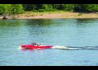 If you saw this out on the Mississippi River near Wabasha last Friday, your eyes weren’t playing tricks on you! These are some photos taken of Doug and Cheryl Klink of La Crosse and his cousin, Steve Johnson of Wabasha and his wife, Lynn, riding Doug’s “amphicar” between the Wabasha Marina and Camp Lacupolis. Read the details and see more pictures of this bizarre sighting on the Inside Back Page.—Photo by Jean Fries