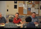Buffalo County Emergency Management Director Steve Schiffli (center) spoke during the Town Hall Meeting held in Gilmanton on Thursday, Aug. 25. Schiffli was joined by other county and local officials as well as local representatives to answer questions from residents who have been impacted by recent flooding events.
