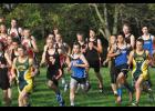 Members of the Mondovi boys team broke from the starting line at the Mondovi Invite, held at The Valley on Tuesday, Sept. 22.