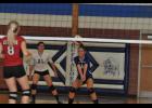 Junior Emily Weiss handled a serve in the back row.