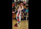Senior Josie Olson lined up a shot in the first half. Olson led the E-S offense with 14 points, but the Lady Cards came up short, 62-43, against the Thunder to take a loss on Thursday, Nov. 19.