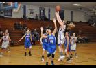 Mondovi junior Samantha Wulff took a shot over Glenwood City’s Maya Petersen.