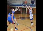 Sophomore Emily Flaskrud launched a 3-pointer in the first half.