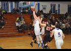 Mondovi’s Branden Becker looked to convert from close range against pressure from the Mounders.