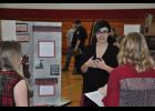 Senior Coreen Rindahl provided information about her project topic, Alcatraz Occupation, for a group of onlookers during Monday’s local NHD competition.