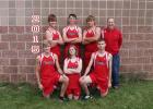 Members of the 2015 Eleva-Strum Central High School cross country team are, front, left to right, Isaiah Loewenhagen, Annabelle Vikingson, Logan Odell; back, Ben Krochmalski, Evan Seguin, Brandon Gunderson, Head Coach Martin Walter.