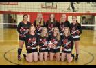 Members of the 2015 Gilmanton High School varsity volleyball team include, front row, left to right, Morgan Fillmore, Sadie Wulff, Skylar Newman, Johanna Wulff; back, Hailey Bork, Rachel Hovey, Julia Branger, Paige DeWitt, Jordyn Bloom. Not pictured—Paige Lieberman, Whitney Rud.