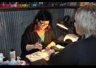 Jane Gilbertson worked to beautify the nails of client Courtney Johnson during a recent appointment. Gilbertson, a licensed nail technician, opened her new business, Happy Nails to You, LLC, early last month inside CrawRu’s Clothing & More in downtown Mondovi.