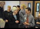 With a stack of congratulatory cards in hand, ALC-Mondovi administrator Ken King chatted with well-wishers at a retirement party held in his honor last week. King has spent 17 years at the helm of ALC as part of a 37-year career in nursing home administration.