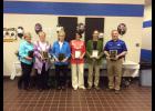 Mondovi Schools staff members who were recently honored for their years of work within the district are (left to right) Ruth Accola, Cindy Brenner, Morrell Heck, Jan Moe, Mary Werlein and Fred Schmitz.