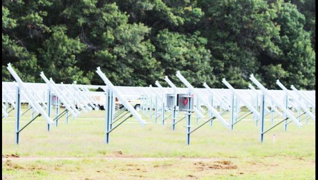 The four acre plot of land will soon be home to solar panels. Crews hope to complete the construction by the end of next week.