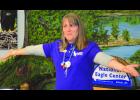 Volunteer C. J. Jacobson did her best to educate the crowd at Sunday’s Eagle program.