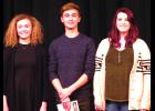 Paul is pictured with fellow W-K students Ashley Haxton and Sophie Toale-Schulte.