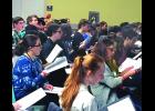 Pictured here is the Concert Choir rehearsal.