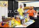 Nathan Campbell (left) talks with John Steffel, of “Too Cool Guys” about Usborne Books during the expo on Sunday. “Too Cool Guys” documented the entire expo on film and took the time to interview each and every vendor (and a few guests!)Photo by St. Charles Press Editor Laura Berndt. 